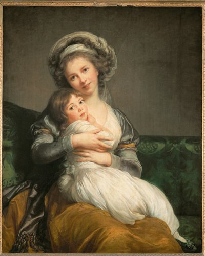 Vigee-Le Brun, autoritratto, e sua figlia Julie ... da Elisabeth Louise Vigee-Lebrun