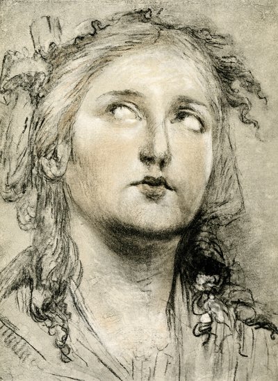 Studio della testa di una ragazza da Elisabeth Louise Vigee Lebrun