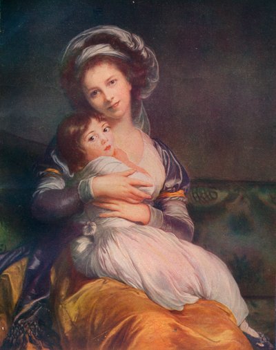 Louise Elisabeth Vigee Le Brun con sua figlia Jeanne-Lucie da Elisabeth Louise Vigee Lebrun