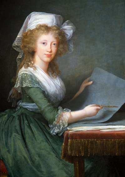 Ritratto di Maria Luisa delle Due Sicilie (o Borbone-Sicilia) (1773-1802), moglie di Ferdinando III, Granduca di Toscana (dettaglio) da Elisabeth Louise Vigee Lebrun