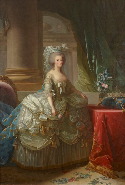 Ritratto della regina Maria Antonietta di Francia 1755-1793, c. 1785 da Elisabeth Louise Vigee Lebrun