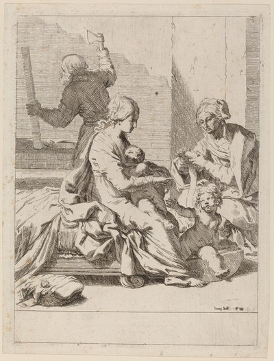 La Sacra Famiglia con Santa Elisabetta e San Giovanni Battista da Elisabetta Sirani
