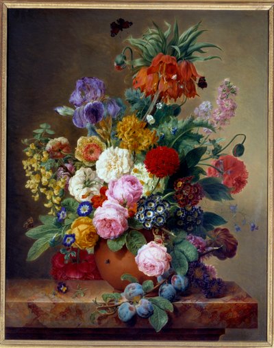 Fiori su un tavolo di marmo da Elise Bruyere