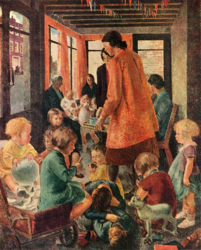 Centro giochi per evacuati, c. 1943 da Elise Dalton Hewland