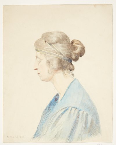 Ritratto di Olivia Holm-Møller (busto di profilo) da Elise Konstantin Hansen