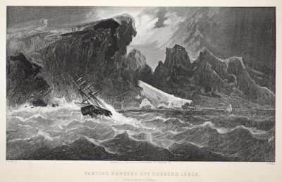 Cavi di separazione al largo di Godsend Ledge, illustrazione da The second Grinnell Expedition in Search of Sir John Franklin, 1856 da Elisha Kane