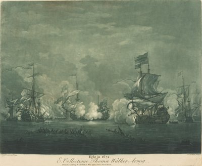 Combattimento nel 1672 da Elisha Kirkall