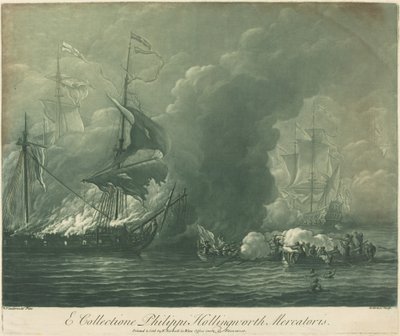 Scena di navigazione dalla collezione di Philip Hollingworth, 1720 da Elisha Kirkall