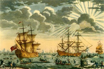 Pesca alla balena o della Groenlandia da Elisha Kirkall