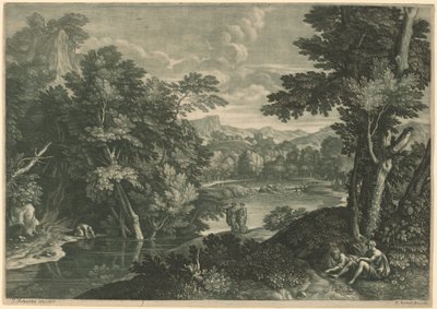 Paesaggio da Elisha Kirkall, after Jacques Rousseau