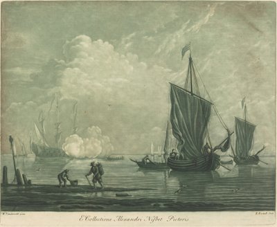 Scena di Navigazione dalla Collezione di Alexander Nisbit da Elisha Kirkall after Willem van de Velde the Elder