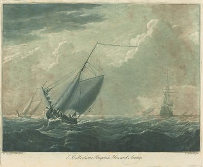 Scena di spedizione dalla collezione di Hugo Howard da Elisha Kirkall after Willem van de Velde the Elder
