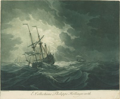 Scena di Navigazione dalla Collezione di Philip Hollingworth da Elisha Kirkall after Willem van de Velde the Elder