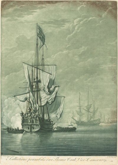 Scena di Navigazione dalla Collezione di Thomas Cook da Elisha Kirkall after Willem van de Velde the Elder