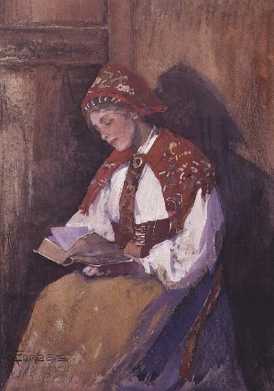 Signora che Legge da Elizabeth Adela Stanhope Forbes