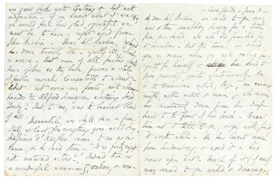 Lettera autografa a John Ruskin, Casa Giudi, Firenze, 3 giugno 1859 da Elizabeth Browning