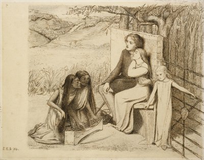 Due amanti, 1854 da Elizabeth Eleanor Siddal