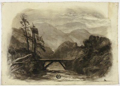 Torrente di montagna con piccolo ponte II da Elizabeth Murray