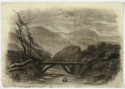 Ruscello di montagna con piccolo ponte I da Elizabeth Murray
