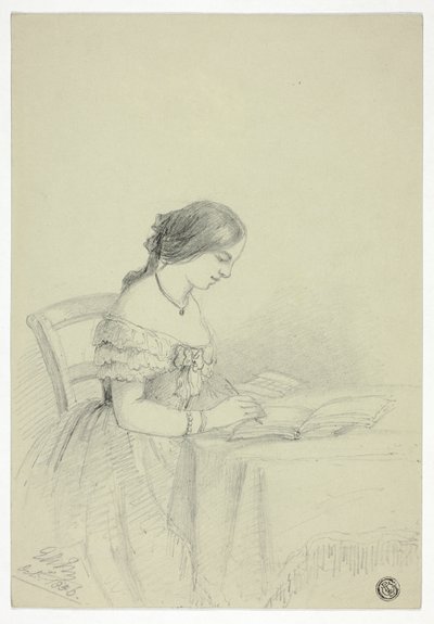 Donna che dipinge ad acquerello (possibilmente un autoritratto) da Elizabeth Murray