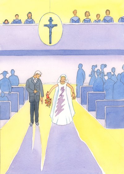 Una sposa è inorridita nel vedere una macchia sul suo vestito, e dovremmo anche evitare di avere 
