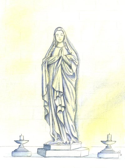 Una statua della Beata Vergine Maria da Elizabeth Wang
