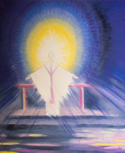 Dopo la Consacrazione alla Messa, Gesù Cristo, vero Dio e vero uomo, è Presente con noi in tutta la Sua Gloria da Elizabeth Wang