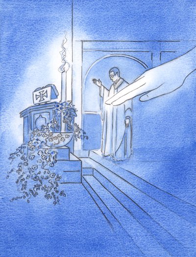 Quando il sacerdote stese la mano per benedire l