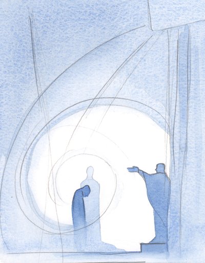 Alla fine della Santa Messa, siamo abbracciati dalla benedizione del Padre, nella compagnia di Cristo, mentre lo Spirito Santo conforta il nostro cuore da Elizabeth Wang