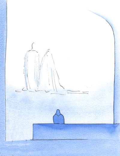 Cristo e Nostra Signora erano molto vicini a me, offrendo consolazione dopo che avevo lottato con qualche lavoro speciale e numerosi problemi, 2002 da Elizabeth Wang