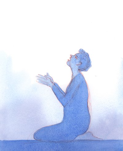 Cristo mi ha offerto un mantello viola, come quello che era drappeggiato sulle sue spalle prima della sua crocifissione da Elizabeth Wang
