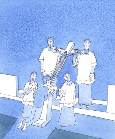 Cristo è toccato nel cuore da ogni segno di devozione a Lui nella Sua Passione - che ha sopportato per amore di tutti noi da Elizabeth Wang