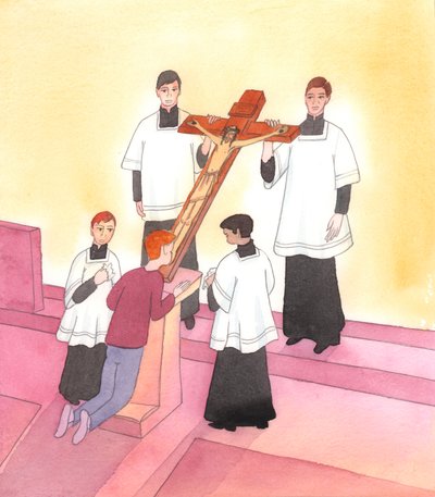 Cristo è toccato nel cuore da ogni segno di devozione verso di Lui nella Sua Passione, che ha sopportato per amore di tutti noi da Elizabeth Wang