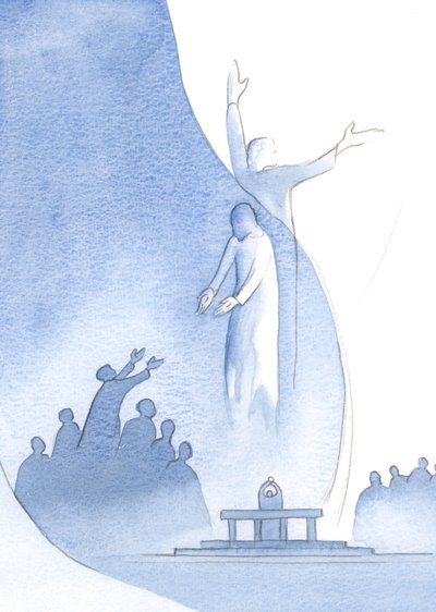 Cristo è veramente uno con noi, per la Sua carne e il Suo sangue, e anche uno con il Padre (al quale ci attira) a causa della Sua divinità da Elizabeth Wang