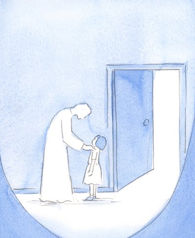 Cristo, come un fratello maggiore o un amico, si delizia nei nostri sforzi per essere pronti per la celebrazione della Messa. da Elizabeth Wang