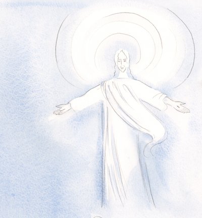 Cristo ama salutare i Suoi amici nella Santa Comunione da Elizabeth Wang