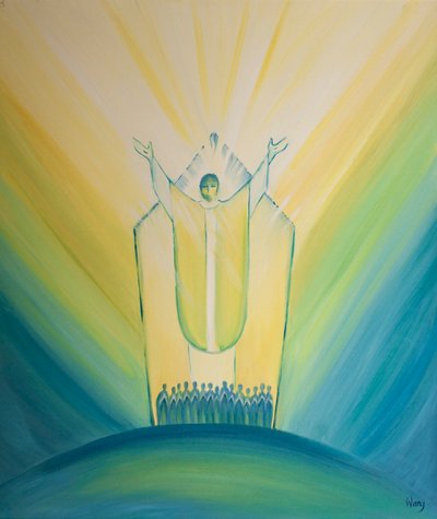 Cristo nostro Sommo Sacerdote prega con noi e per noi alla Messa da Elizabeth Wang