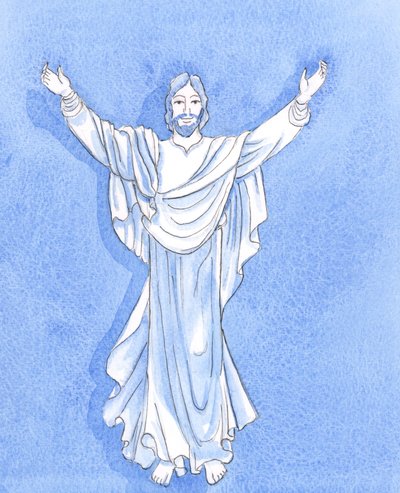 Cristo ci abbraccia come mostrato in molte immagini cristiane da Elizabeth Wang