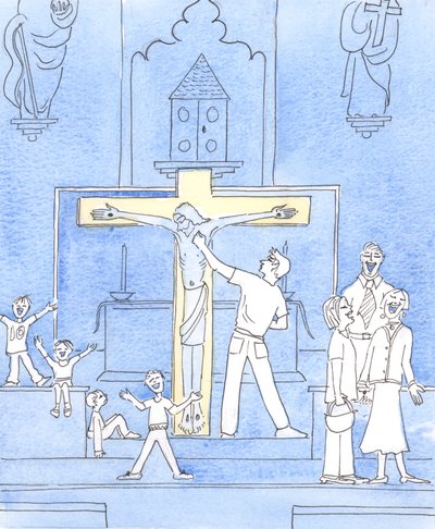 Cristo vede il nostro comportamento in chiesa - alcuni comportamenti cattivi dovuti all