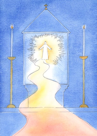 Cristo che ci accoglie nel tabernacolo è anche in attesa di accoglierci in Paradiso - se ci siamo pentiti dei nostri peccati da Elizabeth Wang