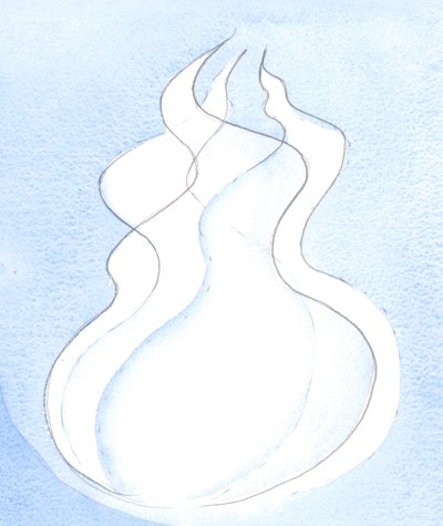Ogni Persona Divina, ogni fiamma, possiede la stessa Natura Divina. Insieme sono un solo Dio, un solo Fuoco, 2002 da Elizabeth Wang