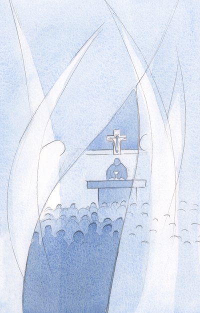 Ogni Santo Angelo Custode obbedisce alla volontà di Cristo riverendo colui che Cristo gli chiede di custodire da Elizabeth Wang
