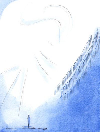 Ogni volta che preghiamo il "Santo, Santo, Santo Signore" uniamo le nostre voci ai santi e agli angeli che offrono la stessa lode in Cielo da Elizabeth Wang