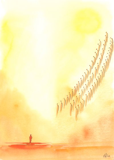 Ogni volta che preghiamo il "Santo, Santo, Santo Signore" uniamo le nostre voci ai santi e agli angeli che offrono la stessa lode in Cielo da Elizabeth Wang