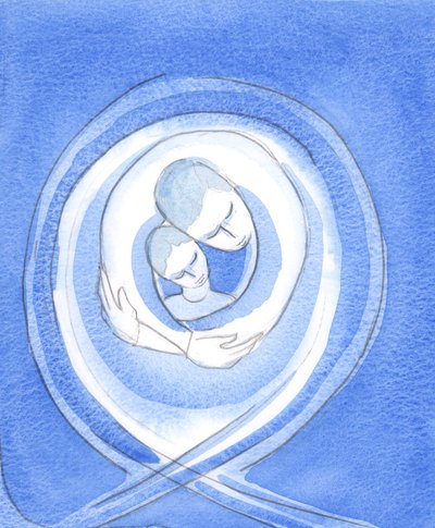 Dio Padre ama ciascuno di noi con un amore appassionato e ci tiene nel Suo tenero abbraccio, 2002 da Elizabeth Wang