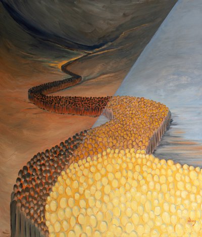 Il popolo santo di Dio si estende come un fiume dai tempi antichi ai nostri giorni, 2001 da Elizabeth Wang