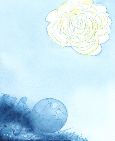 Il cielo era rappresentato come un enorme fiore, al cui cuore c