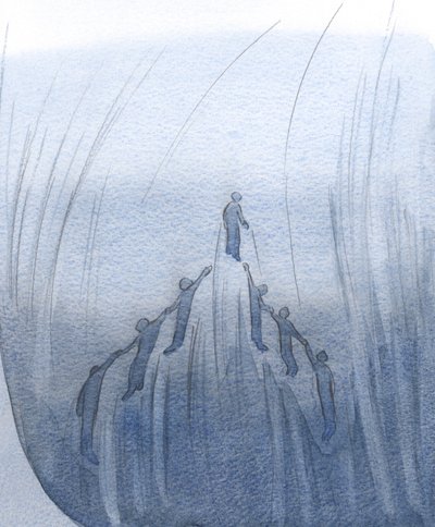 Ho visto che con le nostre preghiere per qualcuno, e con le sue preghiere per noi, ci solleviamo reciprocamente vicino al cuore di Dio, 2001 da Elizabeth Wang