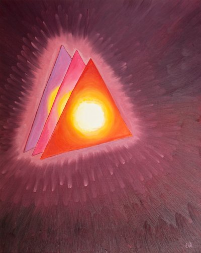 Mi è stato mostrato un simbolo della Santissima Trinità: tre triangoli, con un fuoco simile a lava fusa (rappresentante l