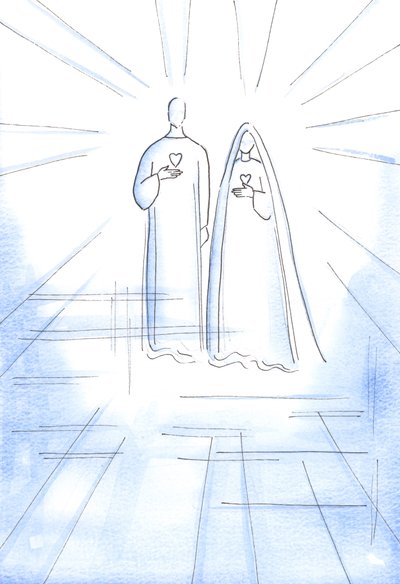 Mi sono stati mostrati i Due Cuori: del Cristo senza peccato e della Sua Madre Immacolata, nella Luce Radiante del Cielo da Elizabeth Wang